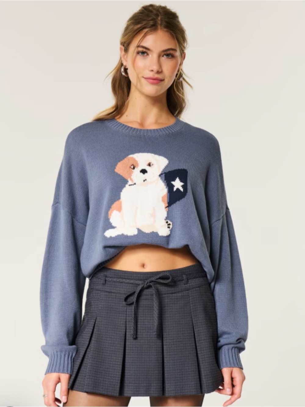 Hollister Mid-Rise Pleated Mini Skort